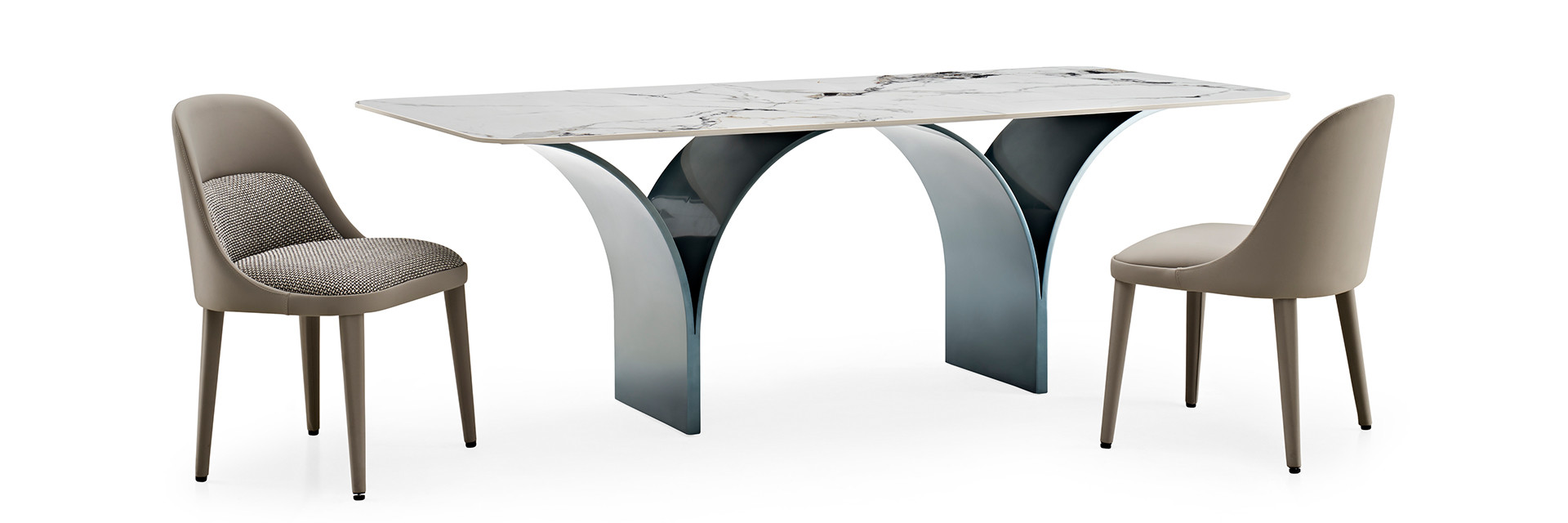 kwaliteit Eettafel met keramische marmeren top fabriek