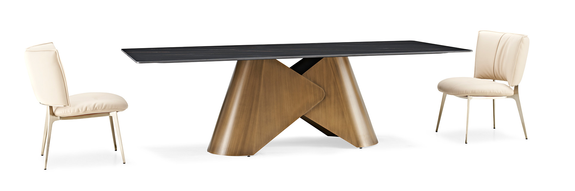 kwaliteit Eettafel met keramische marmeren top fabriek